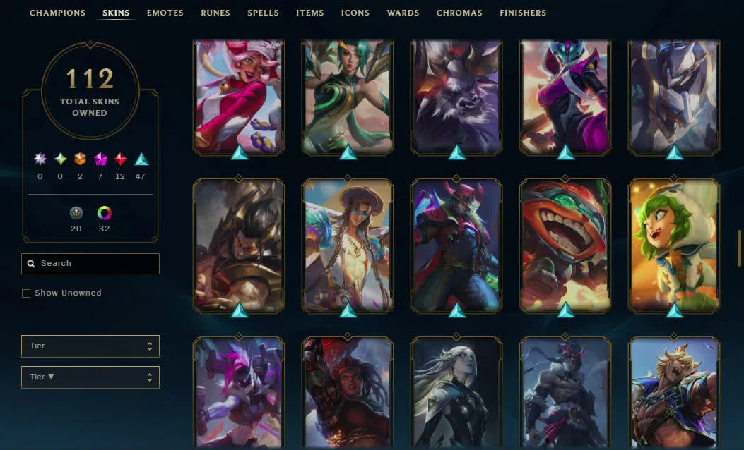 [ EUW ] Emerald League of legends account - Full champs - 112 skins